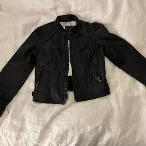 Black leather jacket by Sanctuary Clothing